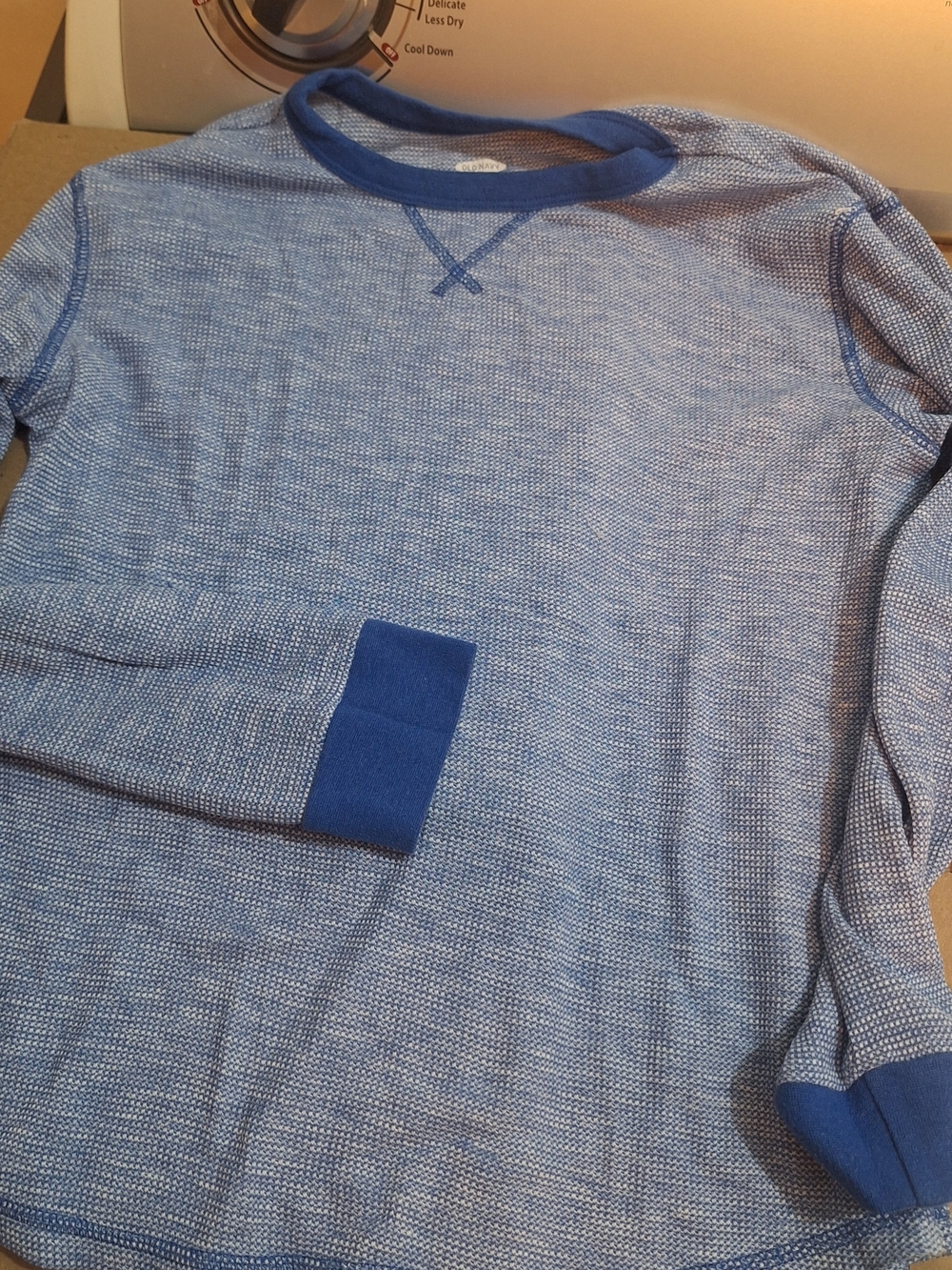 Old Navy Blue Crewneck Sweater with Contrast Trim